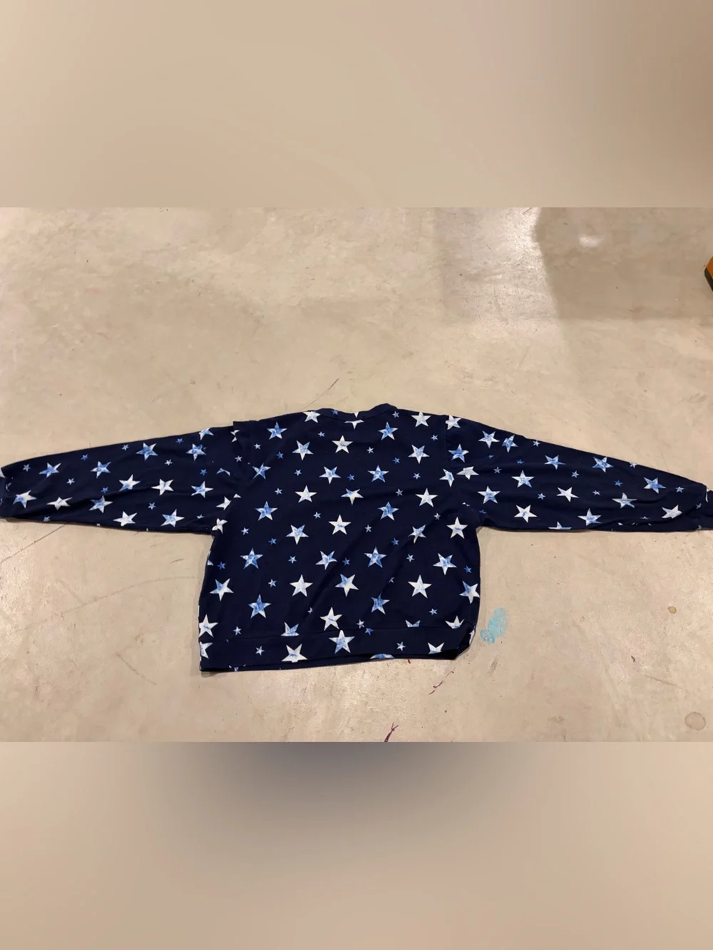 Trixxi Girl Navy Blue Star Print Top